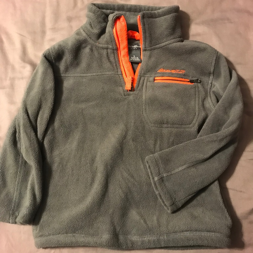 Boys’ Eddie Bauer Gray Quarter-Zip Fleece